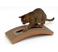 Griffoir pour Chat - Flamingo Deso Brun - 49x24x9 cm - Balle à grelot - Herbe à Chat - Double Face - Recyclable