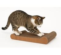 Griffoir pour Chat - Flamingo Woka Brun - 49x22,5x7 cm - avec Herbe à Chat - utilisable des Deux côtés - Recyclable