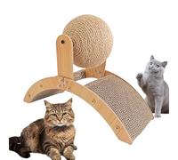 Griffoir pour Chat Forme Pont Arc-en-Jouet à Ongles | Grifoir avec Boule Sisal Rotative pour Appartement Maison Coin Salon Espace Animal Domestique
