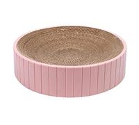 Griffoir pour Chat Grattoir Chat Carton À Gratter pour Chat en Carton Ondulé Recyclable Durable avec Herbe À Chat pour La Protection des Meubles Grattoir Chat Canapé(Rosa)