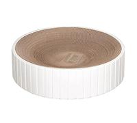 Griffoir pour Chat Grattoir Chat Carton À Gratter pour Chat en Carton Ondulé Recyclable Durable avec Herbe À Chat pour La Protection des Meubles Grattoir Chat Canapé(White)