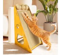 Griffoir pour Chat - Grattoir Chat Polyvalent en Bois de hêtre Massif avec sisal, griffoir Chat canapé en Carton, idéal comme mobilier Mural et Couchage et mobilier pour Chats