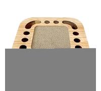 Griffoir pour chat, grattoir en carton avec piste à billes interactive, jouet pour jeu d'intérieur, divertissement pour animaux domestiques, protection du sol des meubles 33 x 33 x 5,5 cm