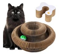 Griffoir pour chat - Grattoir en carton pour chaton | Tapis à gratter pour chat | Planche ondulée pliable avec balle de jeu pour entraînement multi-animaux de compagnie, exercice intérieur