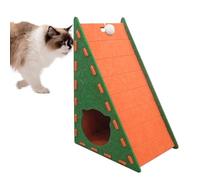 Griffoir pour chat - Grattoir vertical intégré - Ne perd pas ses poils - Lit triangulaire en feutre résistant à l'usure - Tapis d'escalade pour exercices d'ennui - Pour jouer au mur - Appartement en