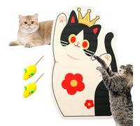 Griffoir pour chat, griffoir adhésif à gratter avec protection de meubles, accessoires animaux avec jeu interactif pour exercice enrichissement jeu