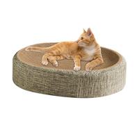 Griffoir pour Chat, Griffoir Incurvé Réversible en Sisal, Tapis Grattoir Chat Ondulé, Planche Grattoir Chats, Lit pour Chats Naturel, Boîte À Gratter Protéger Les Meubles Et Le Canapé