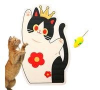 Griffoir pour chat - Griffoir vertical pour chat - Patin adhésif | Protection de meubles avec jouets interactifs pour sol, porte, canapé, enrichissement de l'ennui des chatons