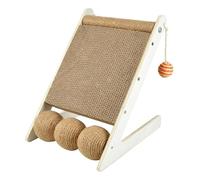 Griffoir pour Chat Incliné Boules 34cm Naturel