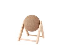 Griffoir pour chat - Jouet interactif avec balle rotative | Jouets pour chat en bois massif | Aiguiseur de griffe en corde de sisal pour petits chats chatons