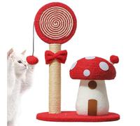 Griffoir pour chat - Jouet interactif et confortable en forme de champignon pour intérieur ou extérieur - Maison dortoir, appartement, chambre, salon, balcon