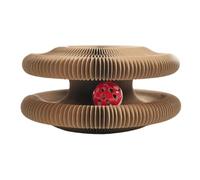 Griffoir pour chat, jouet pour chat en carton, griffoir pour chat avec balle, jouet pliable en accordéon, jouet pour chat, grattoir pour chat pour gratter et sauter les chats