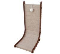 Griffoir pour Chat L-Forme Verticale Feutre, 60cm/65cm Deux Hauteurs Grattoir Chat, sans Poussiere Protection Meuble (Blanc, 30L*30W*60H CM)