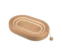 Griffoir pour Chat,Lit à Gratter pour Chat,Lit pour Chat,Tapis à Gratter pour Chat en Sisal,Plaque Griffoir Ovale ,Planche à Gratter pour Chat,Nid de Bol pour Jouer Se Reposer Moudre,61x40x9cm