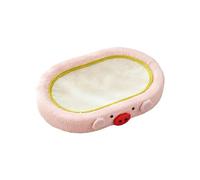 Griffoir pour Chat, Lit pour Chat, Tapis de Détente Naturel avec Balle de Jeu, Base Sécurisée, Protège Canapé et Fauteuil, Offre Un Espace de, Rose