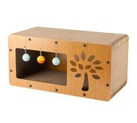 Griffoir pour Chat, Maison Chat, Grattoir Chat en Carton Ondulé Multifonction 2 en 1, Corrugated Cat Toy Box for Indoor, for Indoor Cats & Small Animals (E,48x24x24cm)