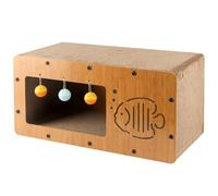 Griffoir pour Chat, Maison Chat, Grattoir Chat en Carton Ondulé Multifonction 2 en 1, Corrugated Cat Toy Box for Indoor, for Indoor Cats & Small Animals (B,48x24x24cm)
