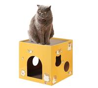 Griffoir pour chat | Maison en carton pour chat d'intérieur | Boîte multifonction pour chats pour jouer, griffer, se détendre et dormir | Design durable pour chats d'intérieur