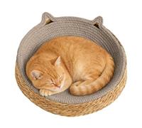 Griffoir pour chat - Nid respirant tissé à la main, design oreilles de en corde de coton rond | pour jeu, exercice, enrichissement, activité, coupe des ongles, soins des pattes, sécurité des