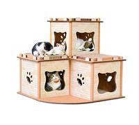 Griffoir pour Chat - Planche à gratter en papier ondulé et cadre d'escalade - Château en carton pour grands chats - Durable et amusant pour jouer et gratter les chats