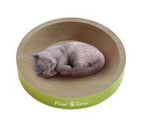 Griffoir pour chat | Planche à gratter ronde ondulée - Longue durée de vie - Repose-lit recyclé pour animaux de compagnie