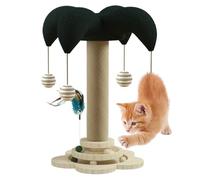 Griffoir pour chat - Poteau à chat durable | Petit poteau à griffer avec boule suspendue | Jouets de dentition pour animaux de compagnie pour faire ses dents, grincer les griffes, jouer | poteaux