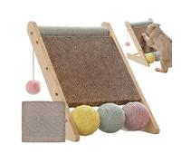 Griffoir pour Chat,Protecteur de Meubles interactif avec balles | Poteau à griffer en Carton pour Chaton,pour enrichissement Anti-Ennui, intérieur, Protection Coin, lit, canapé, Tapis,