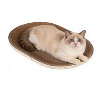 Griffoir pour chat - Protection de meubles ovale ondulée amusante - Pour petits et grands chatons - Pour jouer et enrichir le sommeil - Intérieur ou extérieur