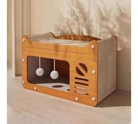 Griffoir pour Chat - Répond aux besoins de grattage du chat, meubles durables et stables, grand lit à gratter pour chat, salon à gratter pour chat, adapté à l'intérieu(Size:51*26*33 (cats under 10kg))