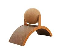 Griffoir pour chat sur support, grattoir interactif en sisal avec balle rotative à 360°, griffoir pour chat et pont, tapis à gratter durable pour chats d'intérieur à la maison, appartement (L)