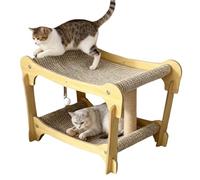 Griffoir pour chat - Tapis à gratter en carton à 2 niveaux - Protection moderne pour meubles d'intérieur pour chat - Texture ondulée réversible | Point de sommeil relaxant pour grandes, moyennes et