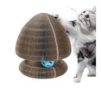 Griffoir pour chat | Tapis à gratter pour chat | Tapis à gratter pour chats et animaux de compagnie en papier ondulé avec boule | Protège les meubles, jouet en accordéon pour chats pour faire de
