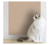 Griffoir pour Chat Tapis griffoir for Chat, Ajustable, avec Coin Autocollant, Protection for Meubles à gratter(7-Khaki,50x100CM)