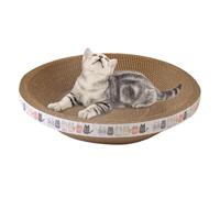 Griffoir pour chat - Tapis ovale ondulé à gratter | Jouet interactif pour chat et griffoir pour chat - Protection de meubles pour matelas, rideaux de sol