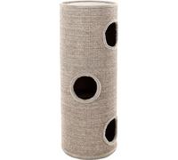 griffoir pour Chat - Tonneau à Gratter pour Chat - Flamingo Greta L - 100 cm Hauteur - Ø 38 cm - Gris & Naturel & Marron Clair