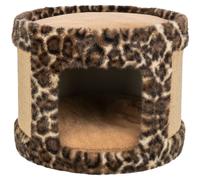 Trixie Griffoir pour chat Leo 48180 – Douillet avec lit Ø 38 × 30 cm, Marron, confortable et stable