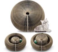 Griffoir pour Chats avec Clochette, Grand Magic Organ Cat Scratcher Board, Tableau à Gratter pour Chat, Papier ondulé recyclé