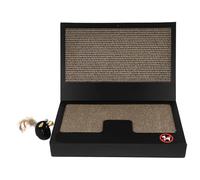 Griffoir pour Chats D’Ordinateur Portable Pliable, 1 Set | Carton Ondulé, Base Robuste, Bâton Teaser Inclus, pour Sols de Chambre et Usage Intérieur