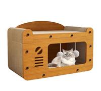 Griffoir pour chats - Niche à rayures de chats | Lounge pour chat pour chatons | Lit griffoir pour chats 2 en 1 pour chats d'intérieur | griffoir pour chats pour chats d'intérieur