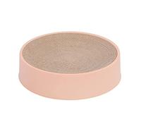 Griffoir pour Chats Rond Chat Jouet Grattoir Meubles Protecteur Ondulé Griffe Planche Antidérapant Chaton Lit Canapé Ongles Grattoir Garde Rayure Planche À Gratter pour Chats(Rosa)