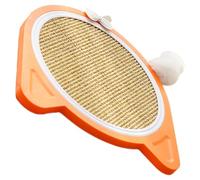 Griffoir Réutilisable pour Chat Tête Mignonne en Sisal et Plastique | Surface à Griffer, Divertissement Intérieur sans Fin, Protège Vos Meubles, Couleur Orange, Forme Tête Couleur Aléatoire