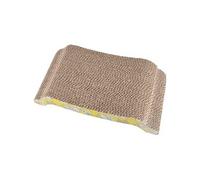 Griffoir réversible en carton à motifs - Jaune - L 43 x l 22 x H 8,8 cm