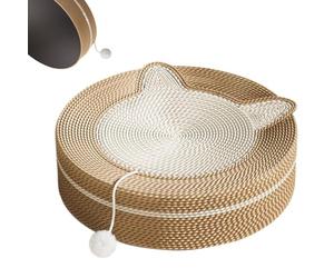 Griffoir rond en sisal pour chat - Jouet interactif pour chat - Pour salle à manger, balcon, chambre à coucher, notre ami félin - 40 x 40 x 10 cm