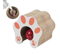 Griffoir Rond Pliable pour Chat en Carton, Jouet accordéon pour Chat, griffoir pour Chat avec Balle, Jouet en Carton pour Chat Curl pour gratter et Sauter Les Chats