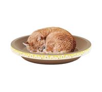 Griffoir Rond pour Chat - Tapis de lit en Carton, résistant aux Rayures pour canapé de Salon | Design Moderne et créatif pour la Protection des Meubles, Jouet d'entraînement pour Chats Chatons