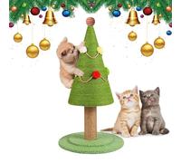 Griffoir Sapin De Noël Pour Chat Planche À Gratter Sisal Naturel Et Base | Arbre À Chat Tour De Interactive Pour Animaux Décor Festif Noël Ornements Esthétiques Cadeau De Fêtes