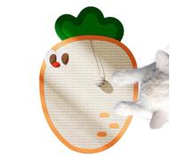 Griffoir vertical en sisal en forme de carotte pour chats d'appartement | Tapis griffoir mural avec protection de canapé, jouet résistant à l'usure et non pelucheux pour chats domestiques