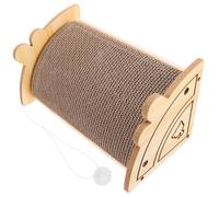 Griffoir Vertical pour Chats, Grand, Résistant, en Bois et Carton | Usage Intérieur, Stable et Multiusage, Décoration de Pièce, pour Chat et Chaton, Couleur Or