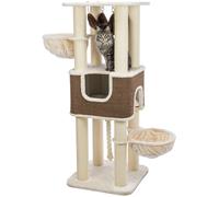 Trixie Arbre à chat XXL Humberto 174 cm – Sisal – Peluche haute qualité – Crème/brun foncé