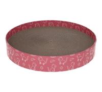 Kerbl Pet Griffoir Circle, 34x5,5cm, Rose, Carton ondulé recyclé, avec Herbe à Chat supplémentaire
